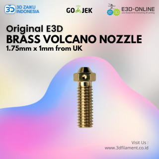 Original E3D Brass Volcano Nozzle 1.75mm x 1mm from UK